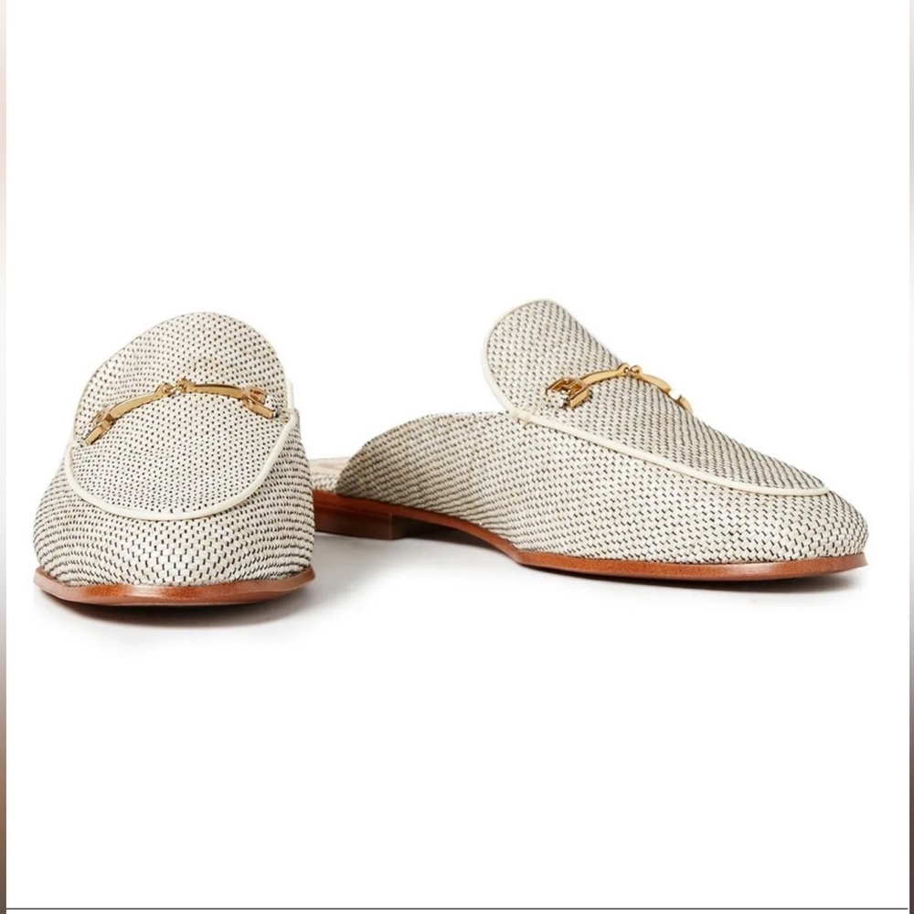 Sam Edelman Linnie Bit Mule Loafers Woven Metallic Size 8